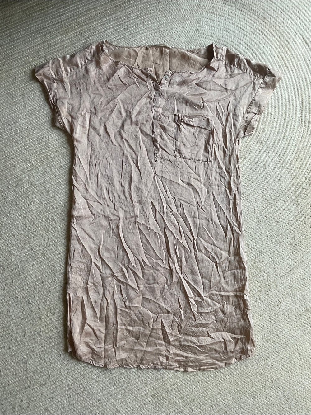 Blush pink silk midi dress!